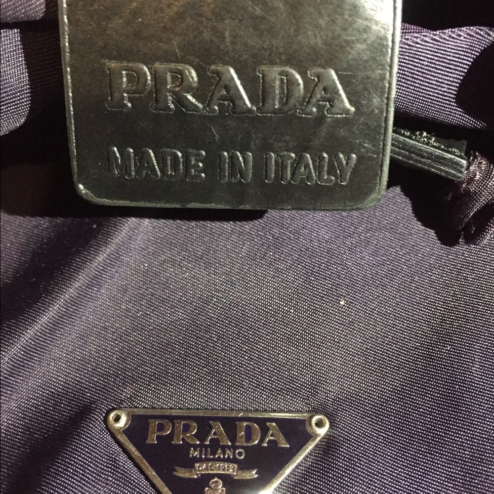 Authentic Prada Drawstring Bag Used Damaged String - image 3
